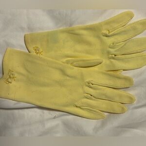 Vintage Yellow Gloves with bow